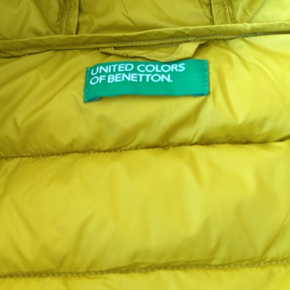 United Colors of Benetton Kids light puffer jacket Yellow Size 10-11 - Picture 7 of 11
